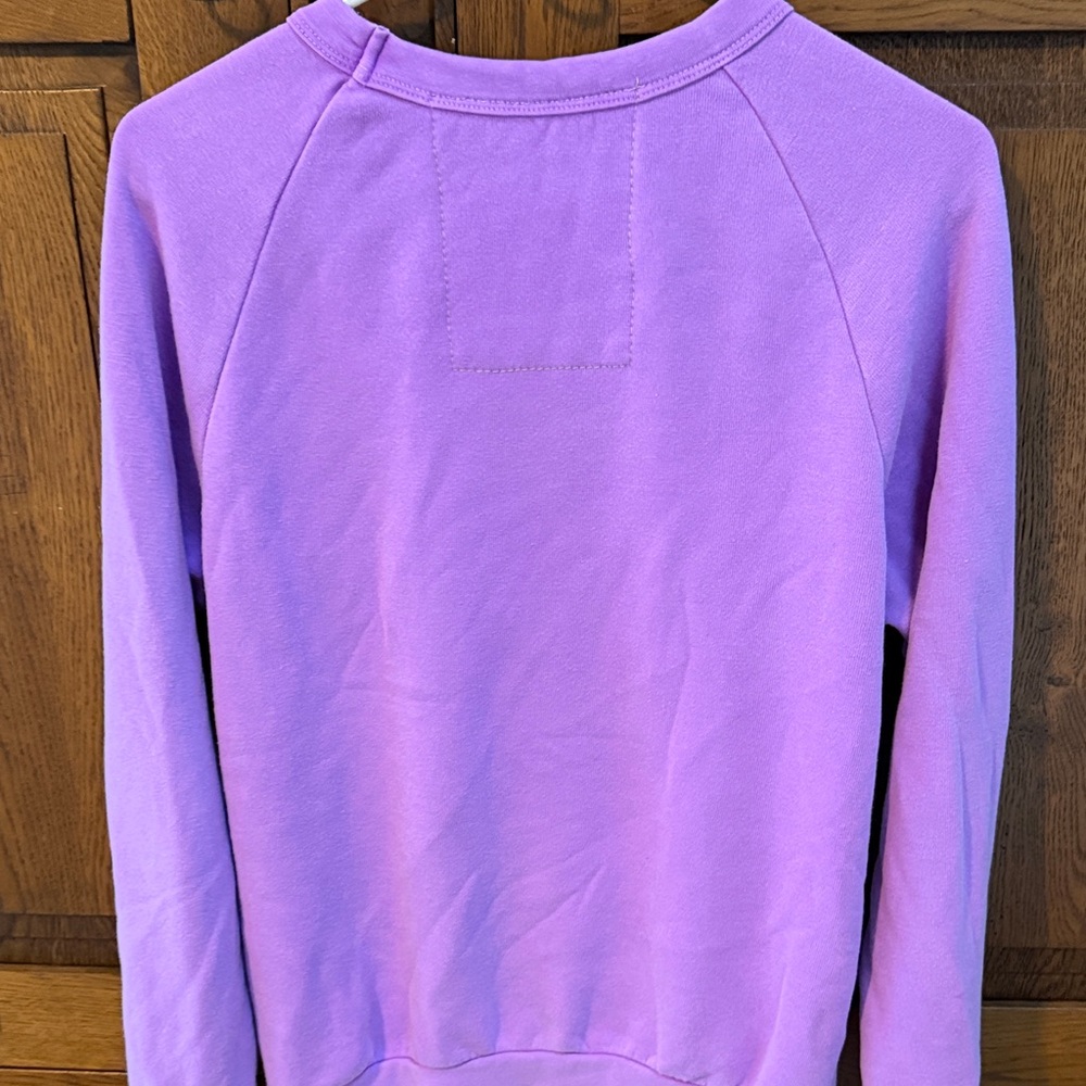 Aviator Nation Lavender Sweatshirt with Neon Pink Bolt - Picture 4 of 4